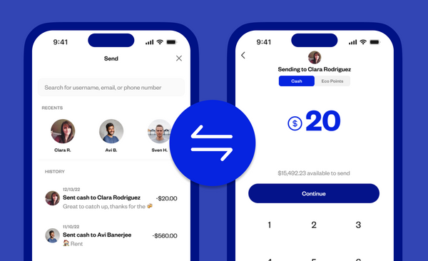 Introducing Send, the easiest way to send cash (and Eco Points)